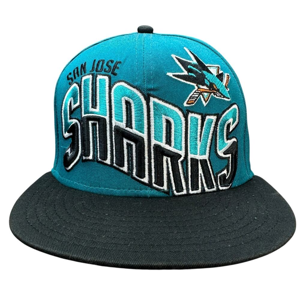 San Jose Sharks Big Logo Snapback Men's New Era NHL Cap Vintage Hockey Retro Hat